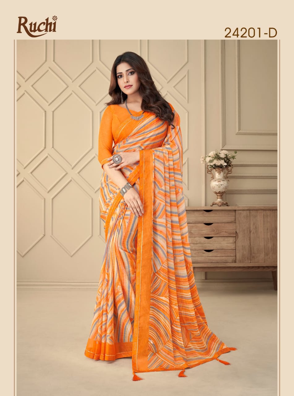 Vanilla By Ruchi Chiffon Saree Catalog